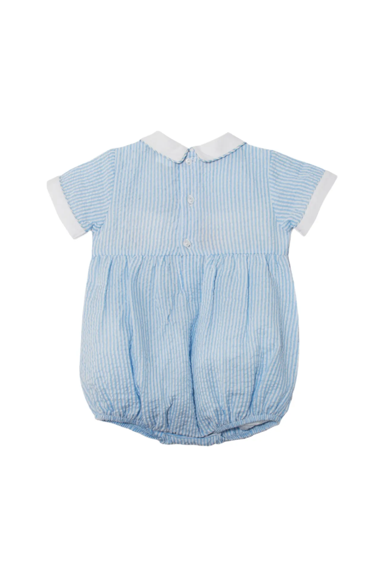 20126-Smocked Fish Baby Boy Bubble Romper