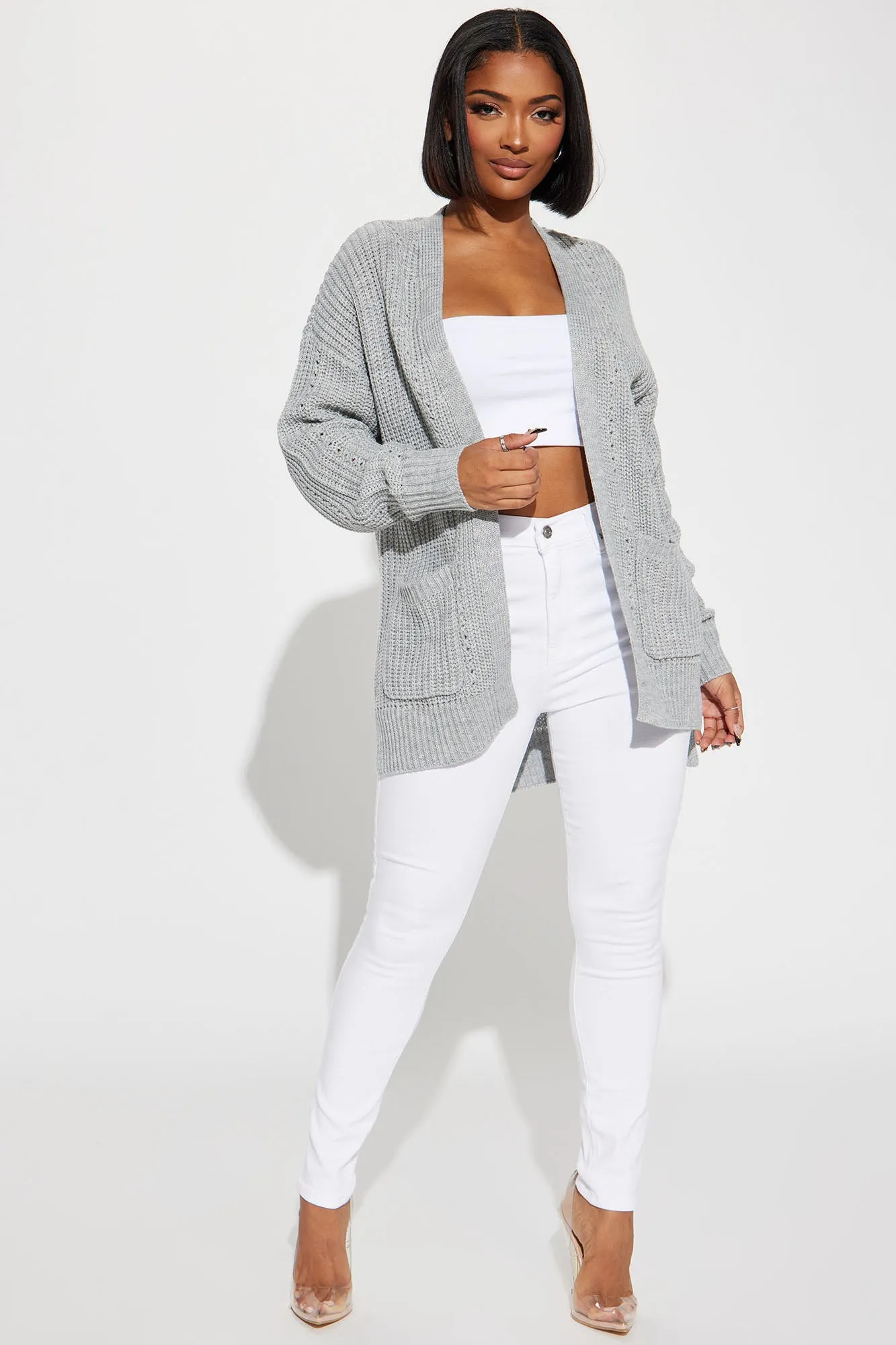 Always Stayin' Close Cardigan - Heather Grey