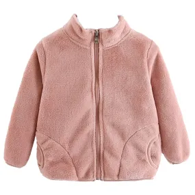 Babymoon Winter Baby Boys & Girls Sweater Kids Jacket Zipper Cardigan | Pink