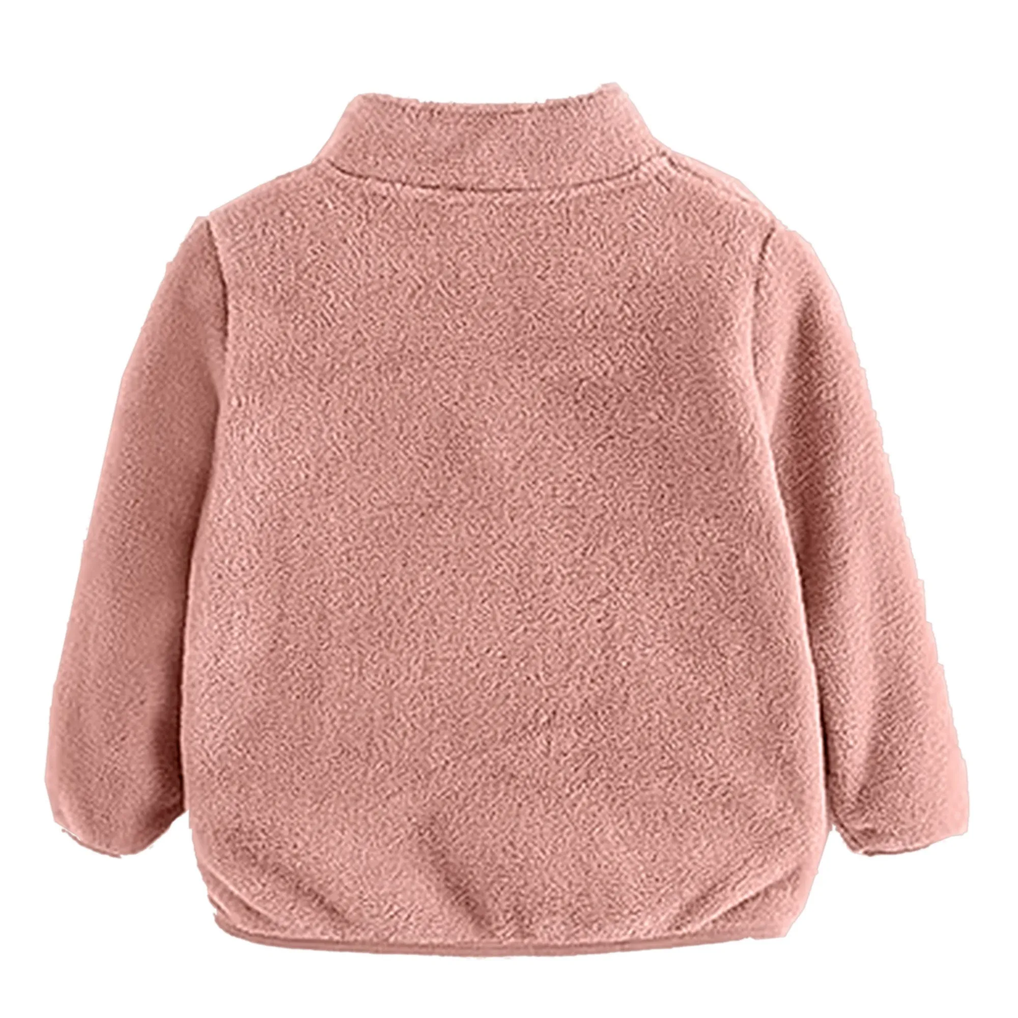 Babymoon Winter Baby Boys & Girls Sweater Kids Jacket Zipper Cardigan | Pink