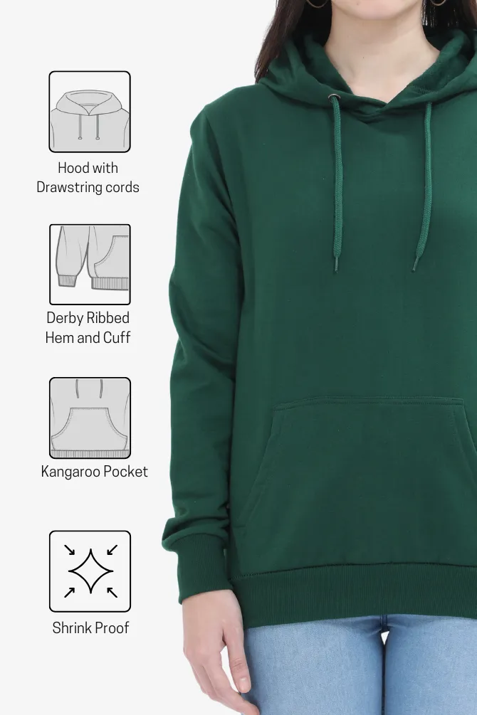 Bottle Green Hoodie for women
