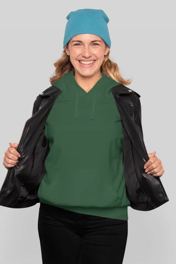 Bottle Green Hoodie for women