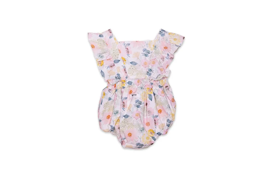 Bubble Romper in Blooming