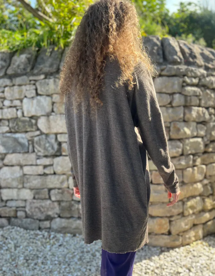 By Basics Two Way Cardigan in Earth Melange