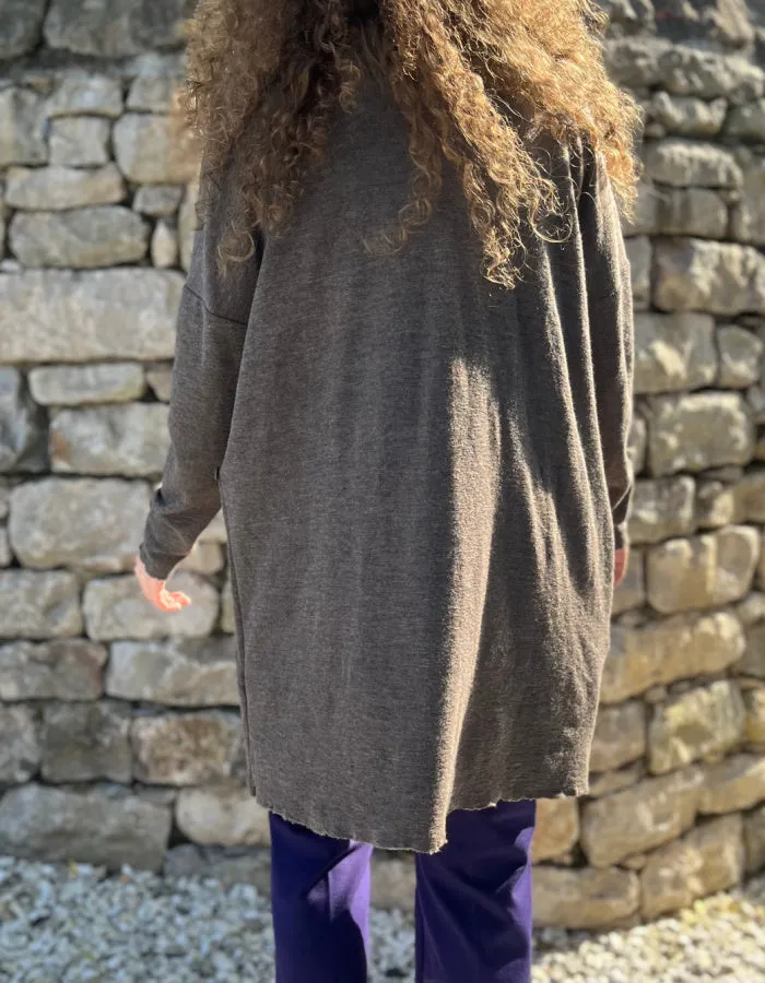 By Basics Two Way Cardigan in Earth Melange