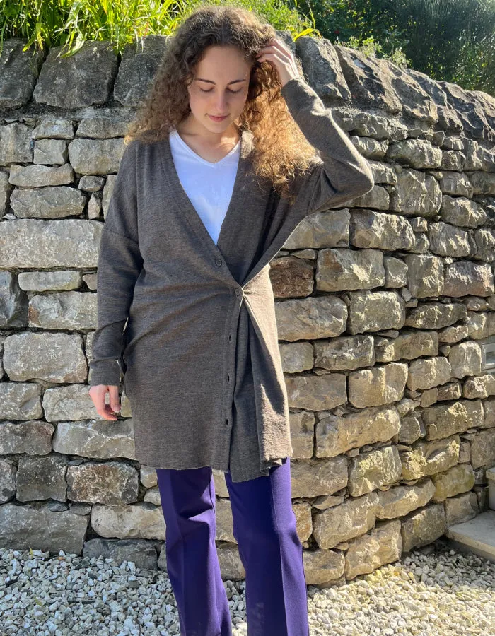 By Basics Two Way Cardigan in Earth Melange