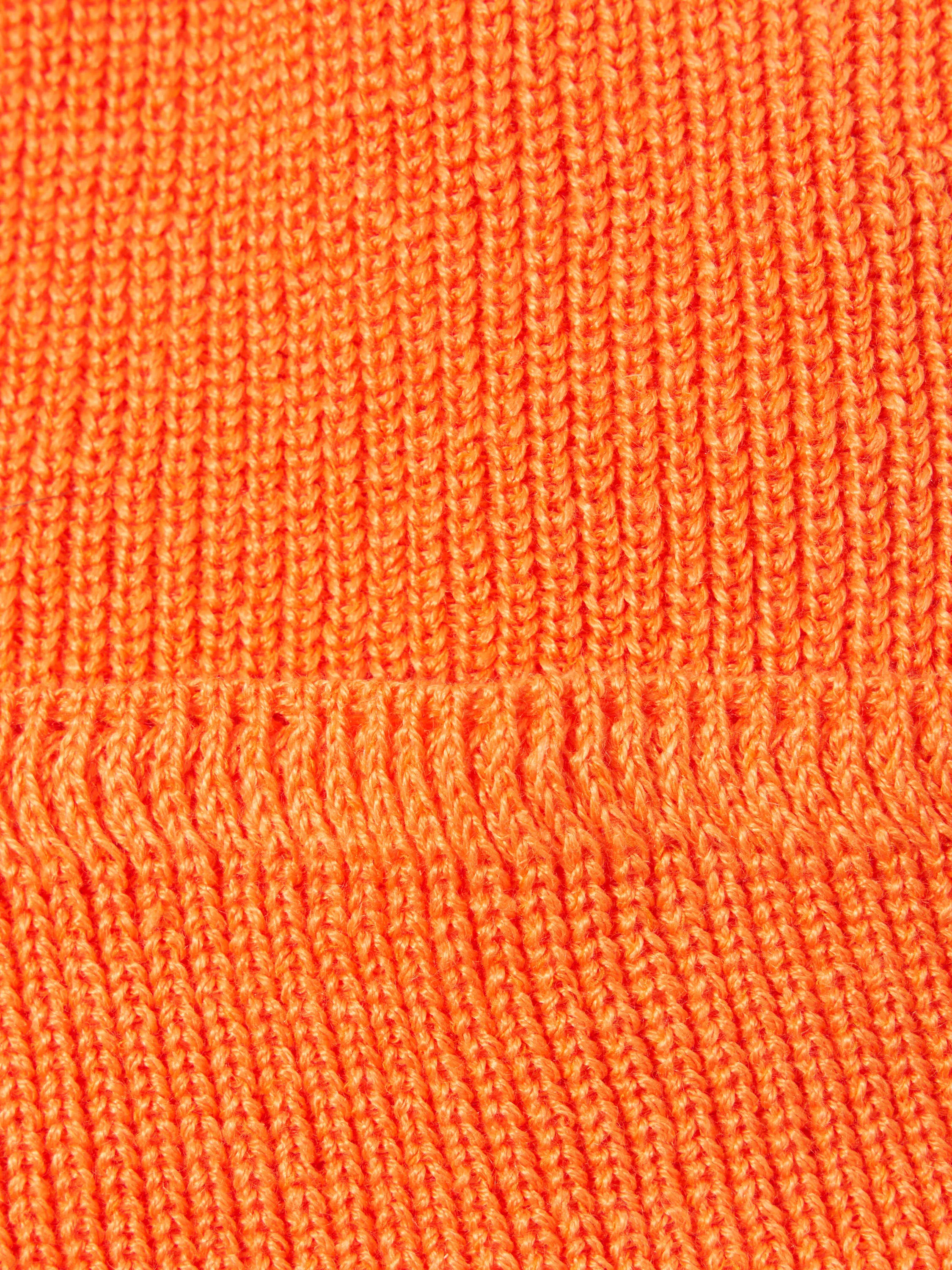 cableami® Waffle Watchcap in Neon Orange Linen