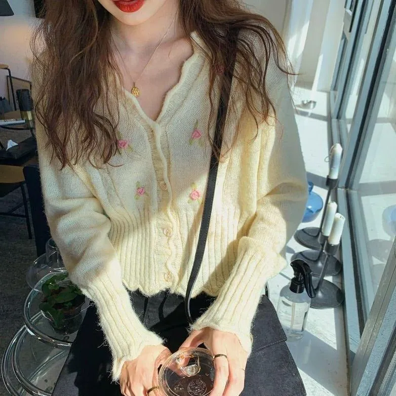 Cardigan à fleurs