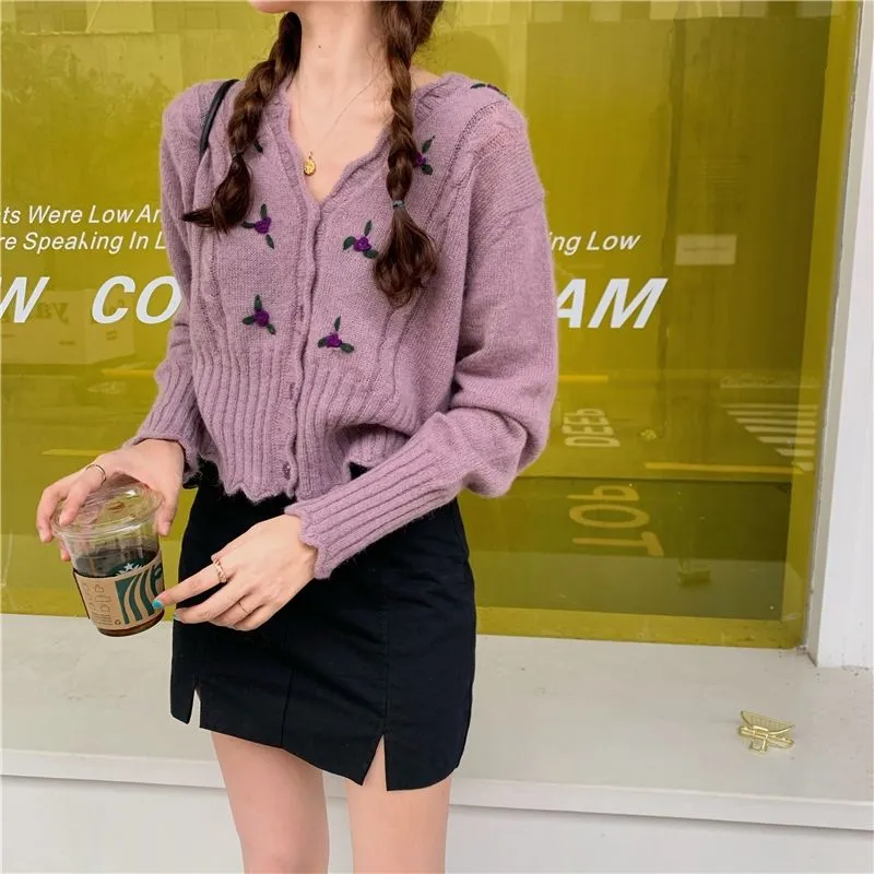 Cardigan à fleurs
