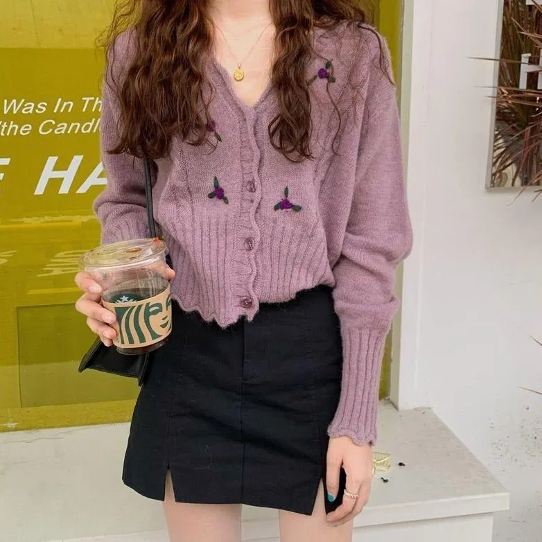 Cardigan à fleurs