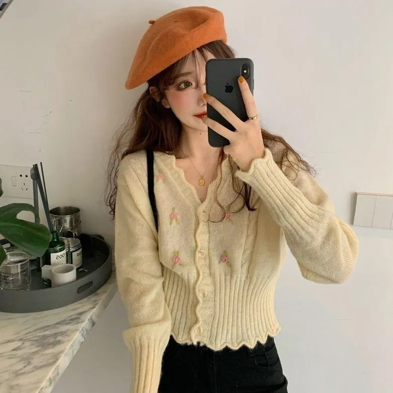Cardigan à fleurs