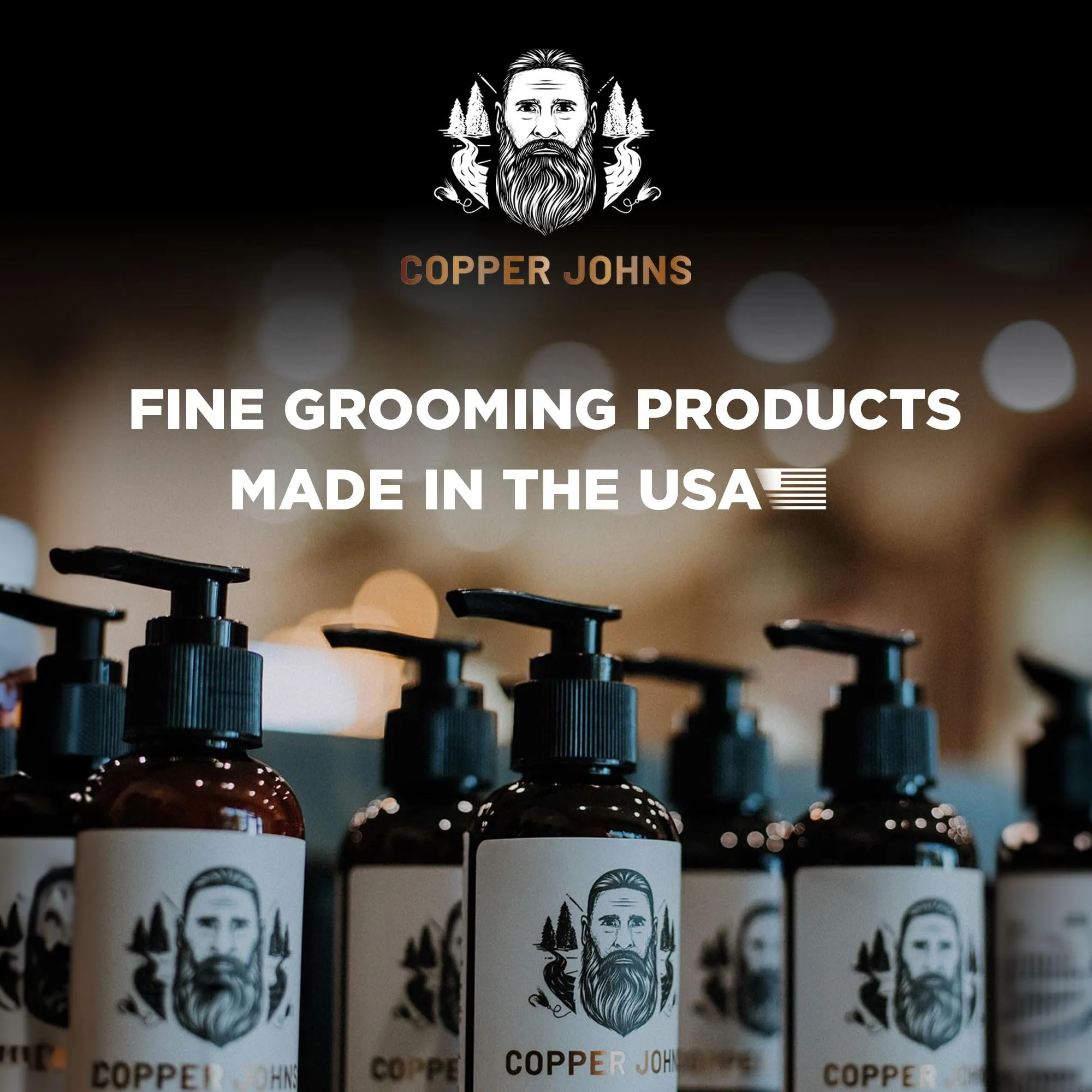 Copper Johns Daily Conditioning Wash | Natural Beard Cleanser | Nourishes Facial Hair & Skin | With Ionic Inland Sea Minerals | Lavender Mint | 8oz