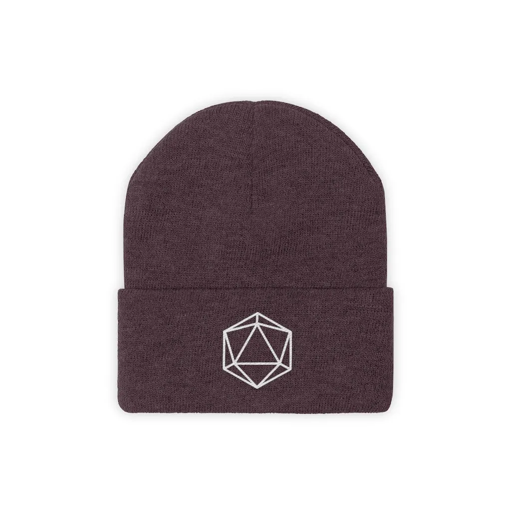D20 DnD Gamer Knit Beanie