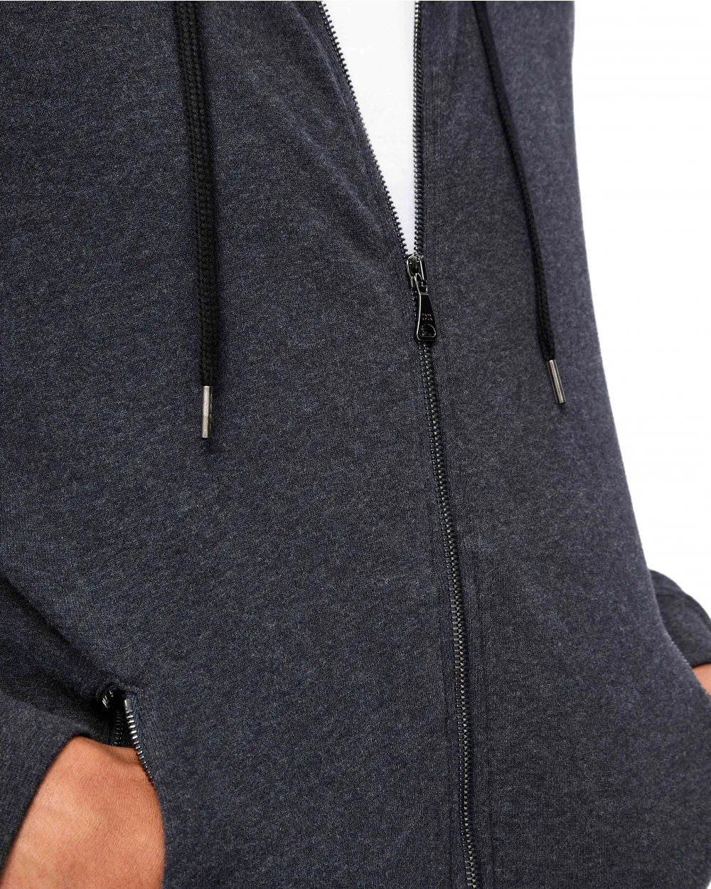 Devon Loopback Cotton Charcoal Hoodie