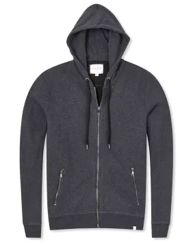Devon Loopback Cotton Charcoal Hoodie