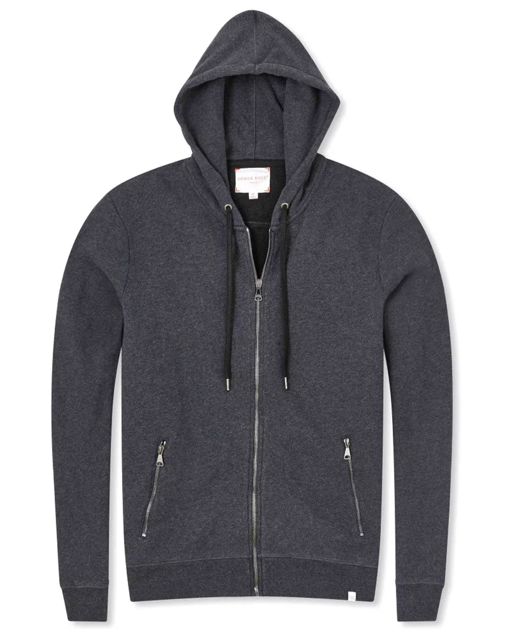 Devon Loopback Cotton Charcoal Hoodie