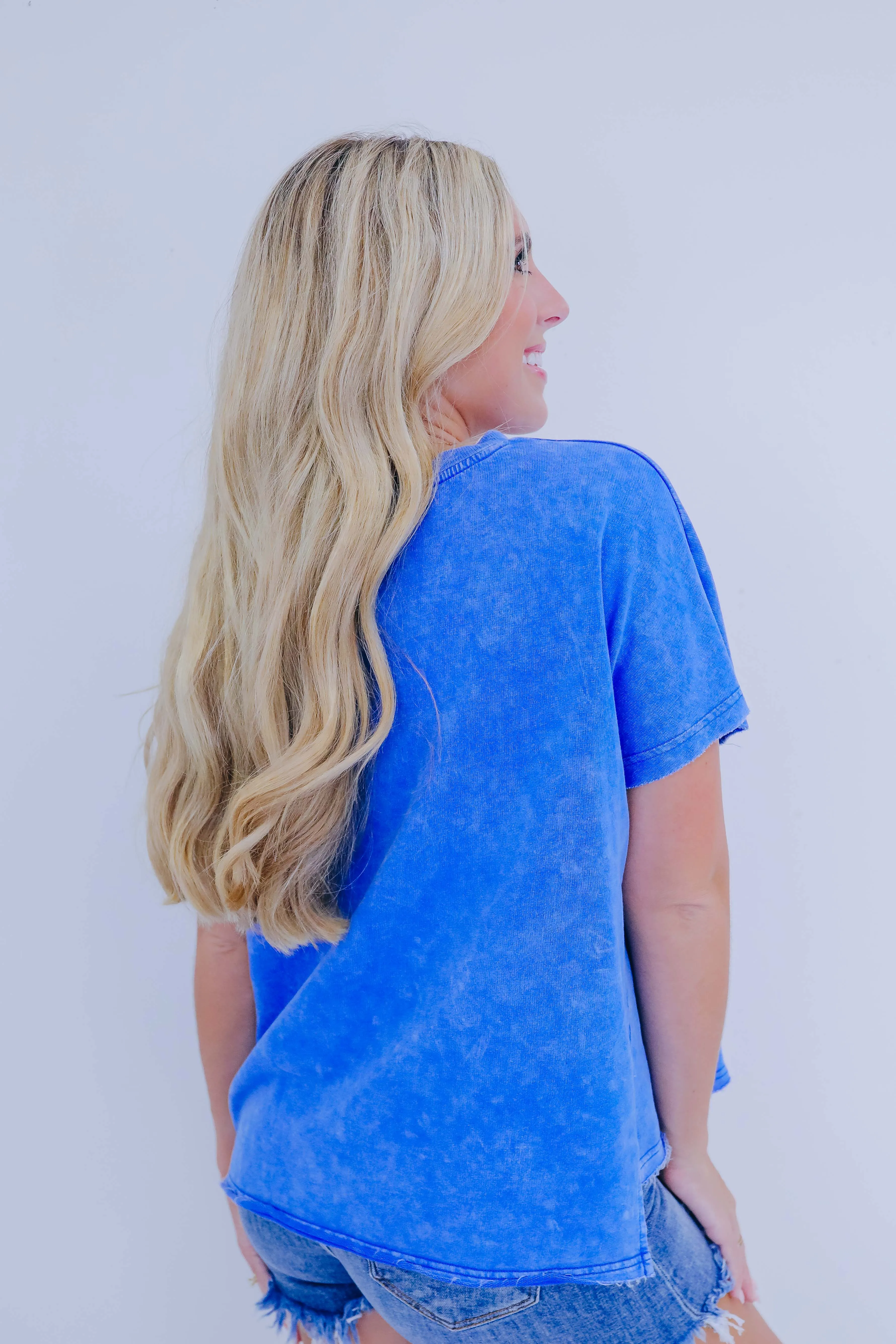 Edgy USA Gauze Patch Crop Top - 2 Colors