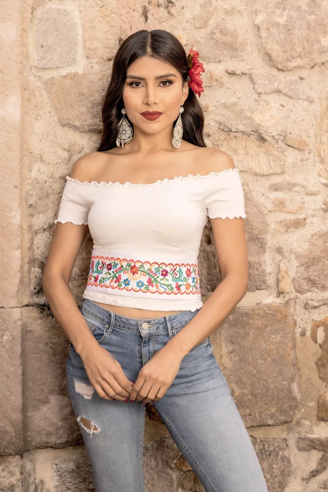 Floral Embroidered Belt