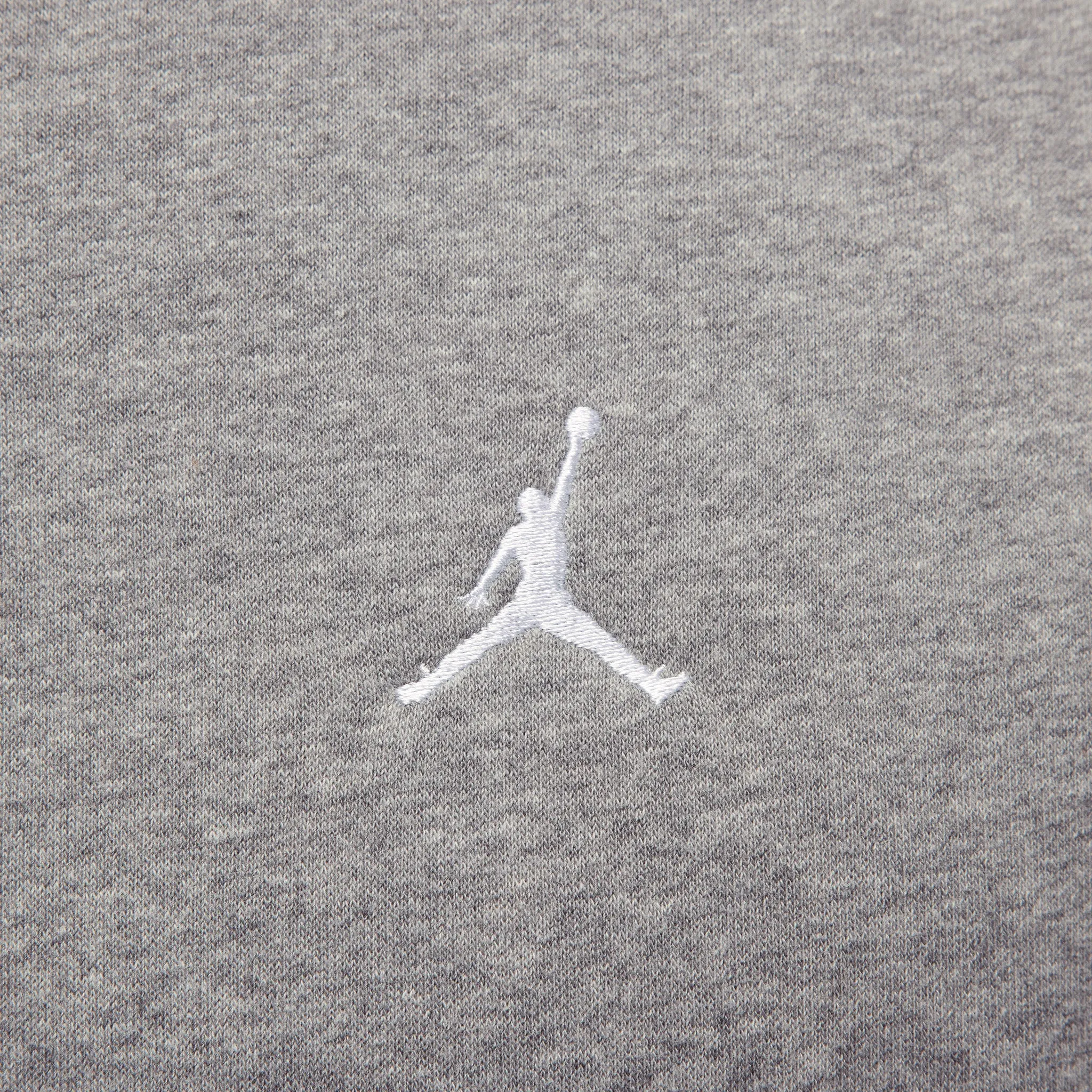Jordan Brooklyn Fleece Crewneck Carbon Heather / White