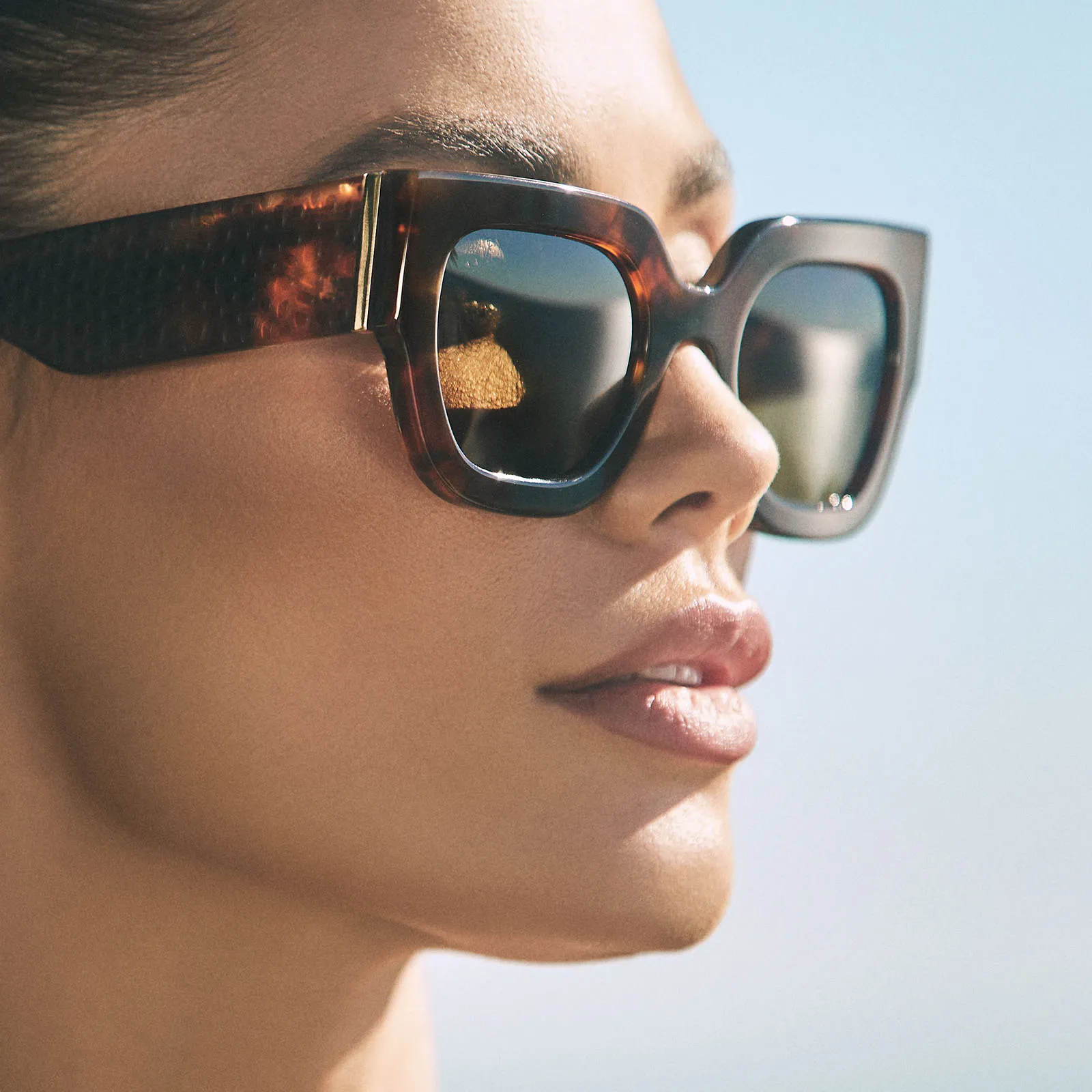 MAREN - SALTED CARAMEL TORTOISE   BROWN   POLARIZED SUNGLASSES
