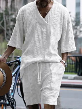 Men's Casual Short Sleeve Tracksuit Sets