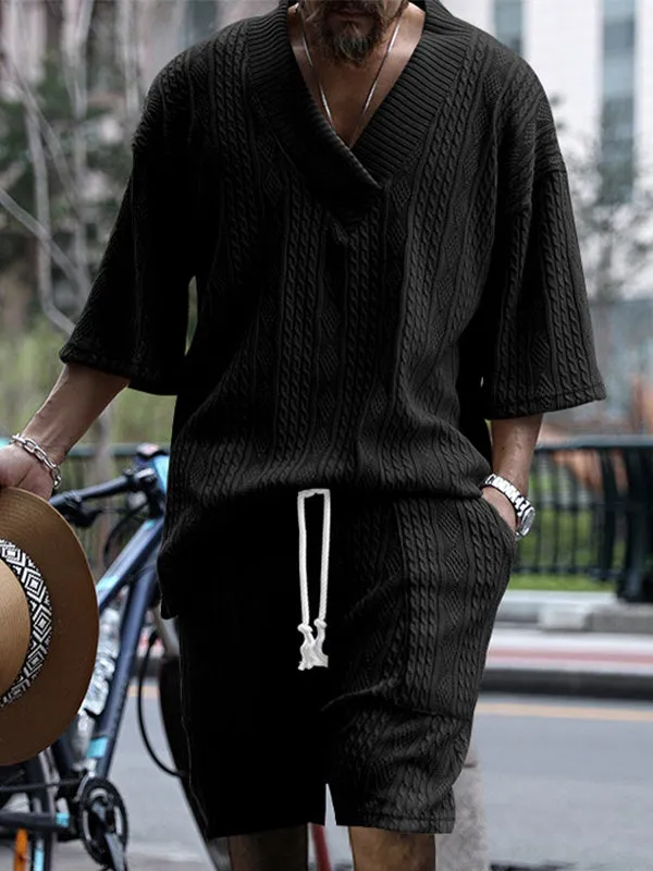Men's Casual Short Sleeve Tracksuit Sets