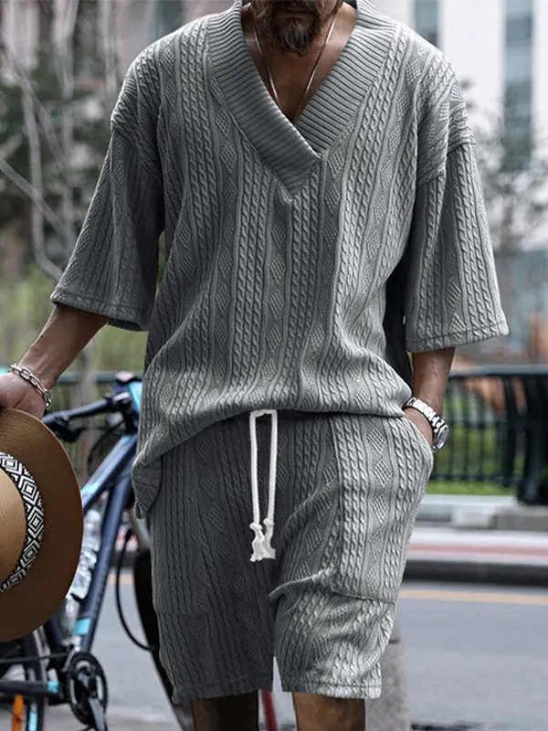 Men's Casual Short Sleeve Tracksuit Sets