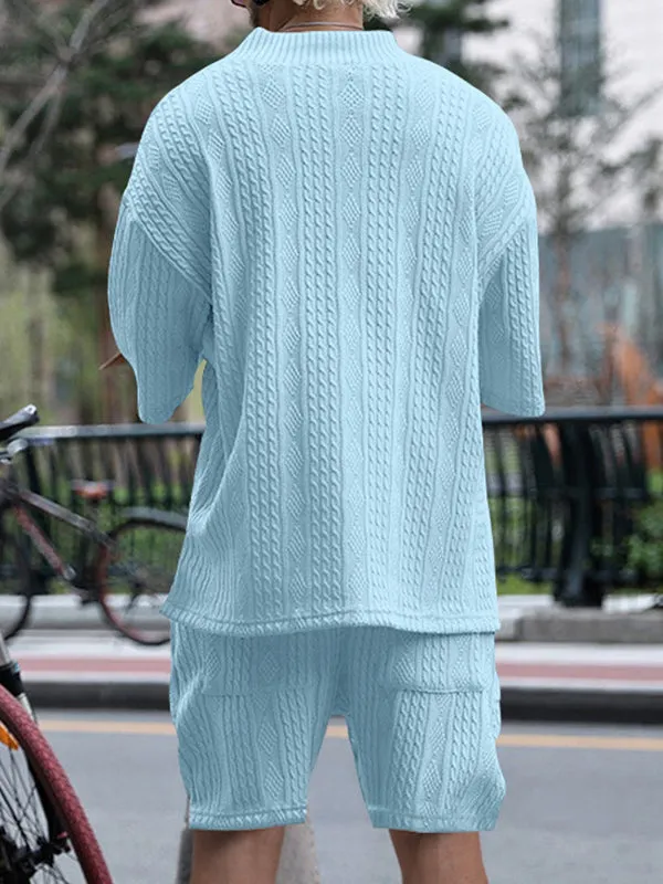 Men's Casual Short Sleeve Tracksuit Sets
