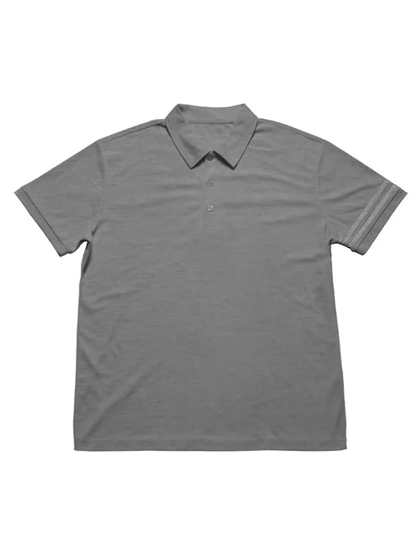 Men's Contrast Striped Polo Short Sleeve Tee