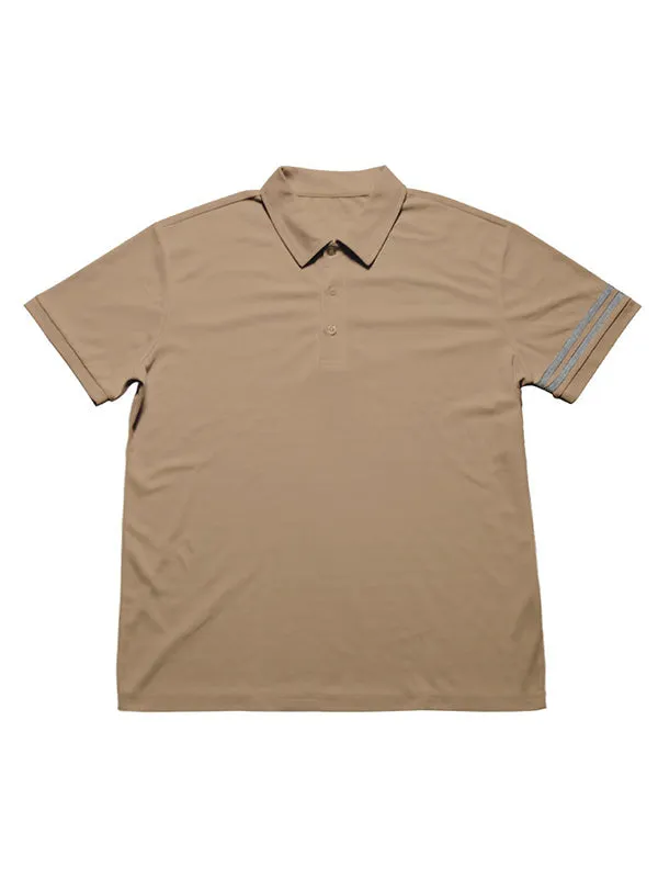 Men's Contrast Striped Polo Short Sleeve Tee