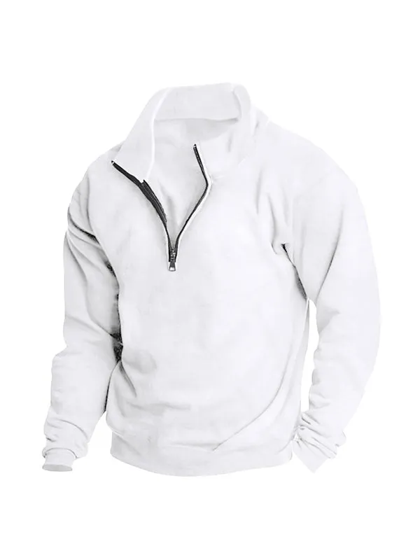 Men's Half Zip Oversized Long Sleeve Sweatshirts