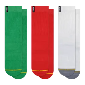 MERGE4 REPREVE® Essentials Christmas Crew Socks 3 Pack