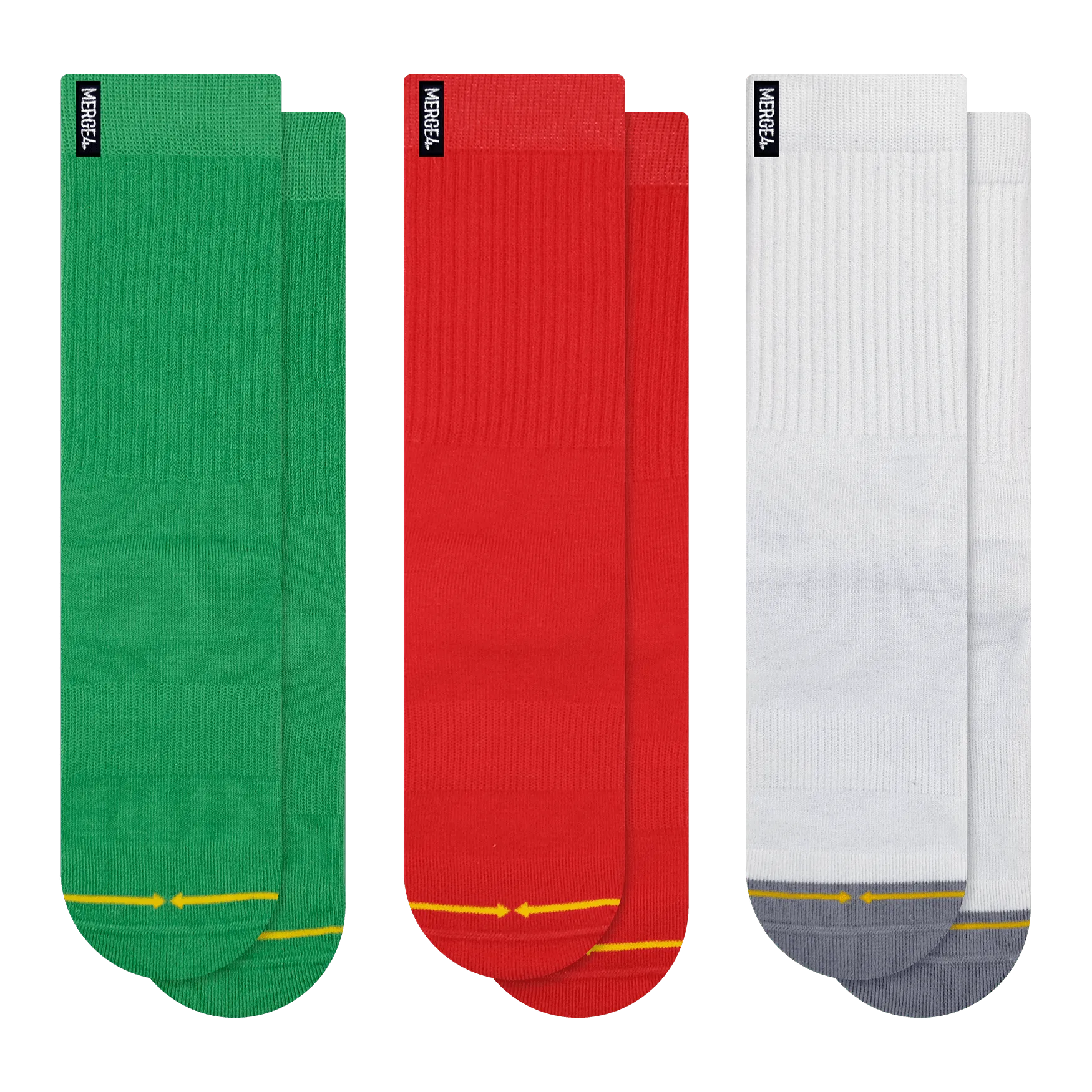 MERGE4 REPREVE® Essentials Christmas Crew Socks 3 Pack
