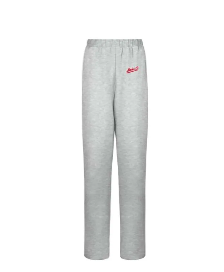 Minimalist Red Greek Group Texts And Swoosh Typography PR Sweatpants