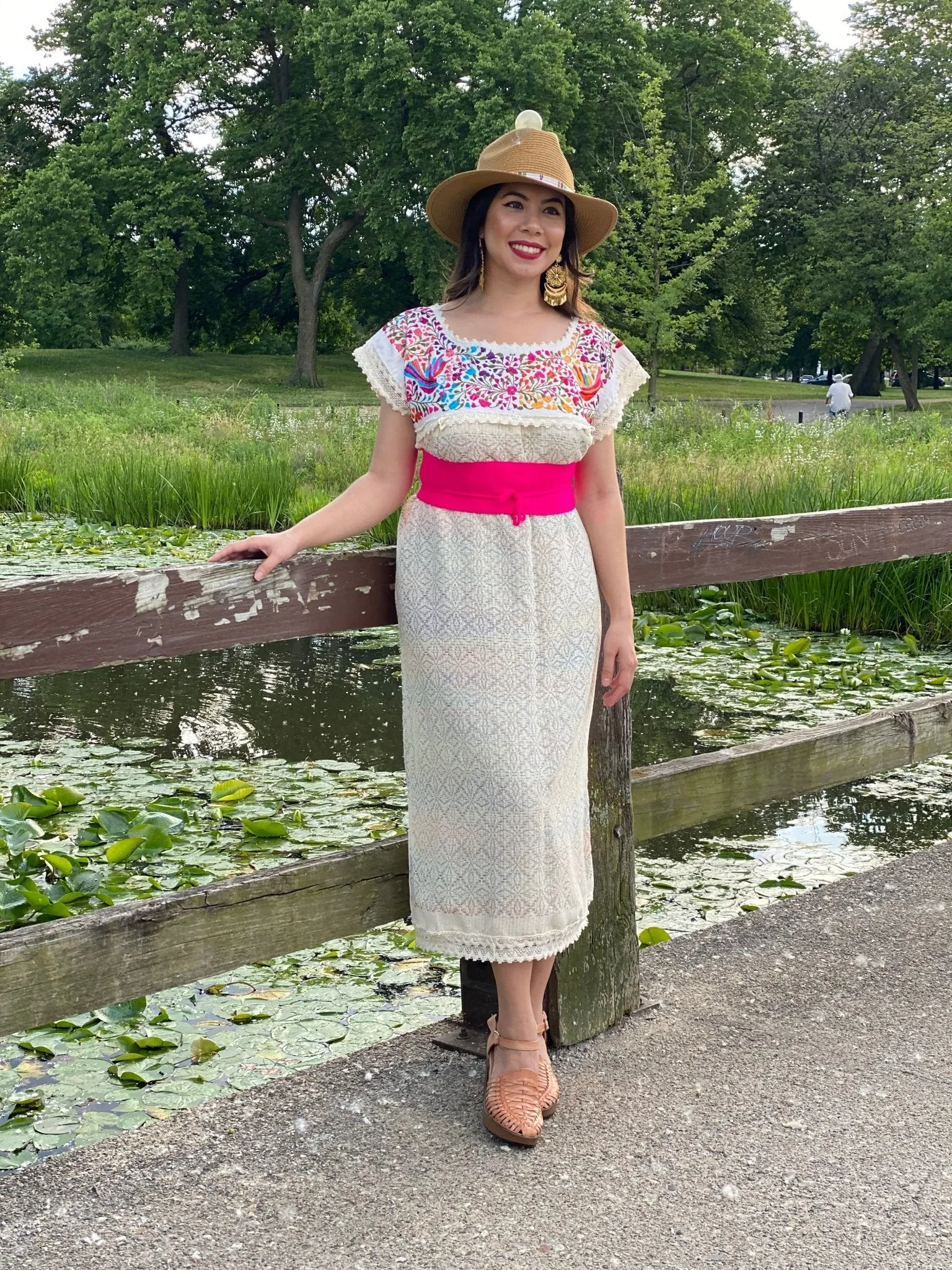 Mitla Floral Largo Dress
