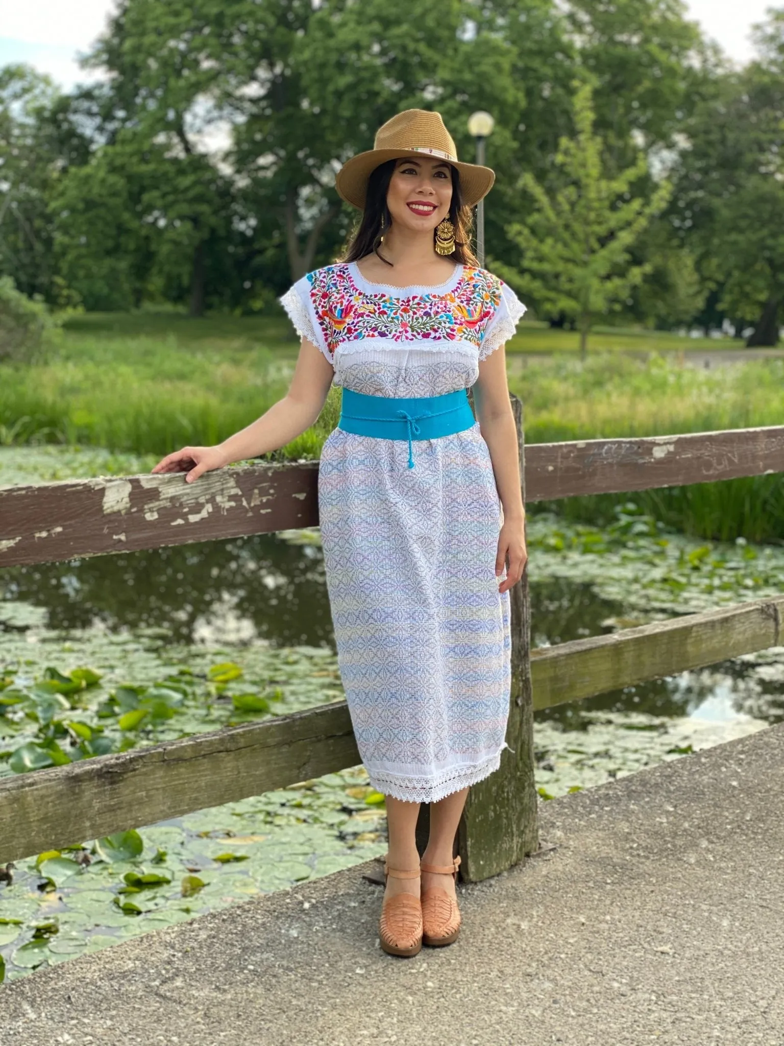 Mitla Floral Largo Dress