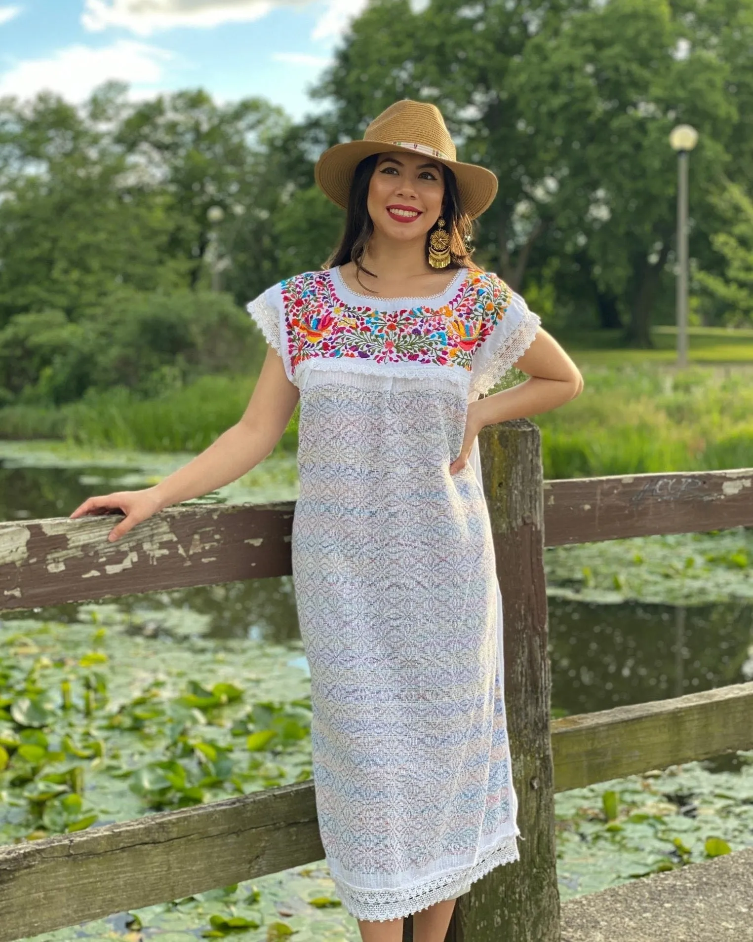 Mitla Floral Largo Dress