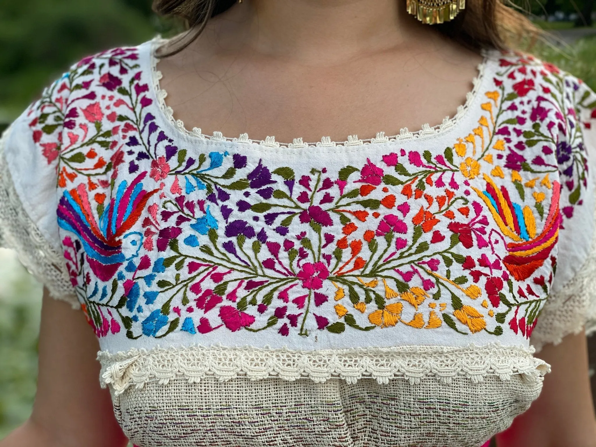 Mitla Floral Largo Dress