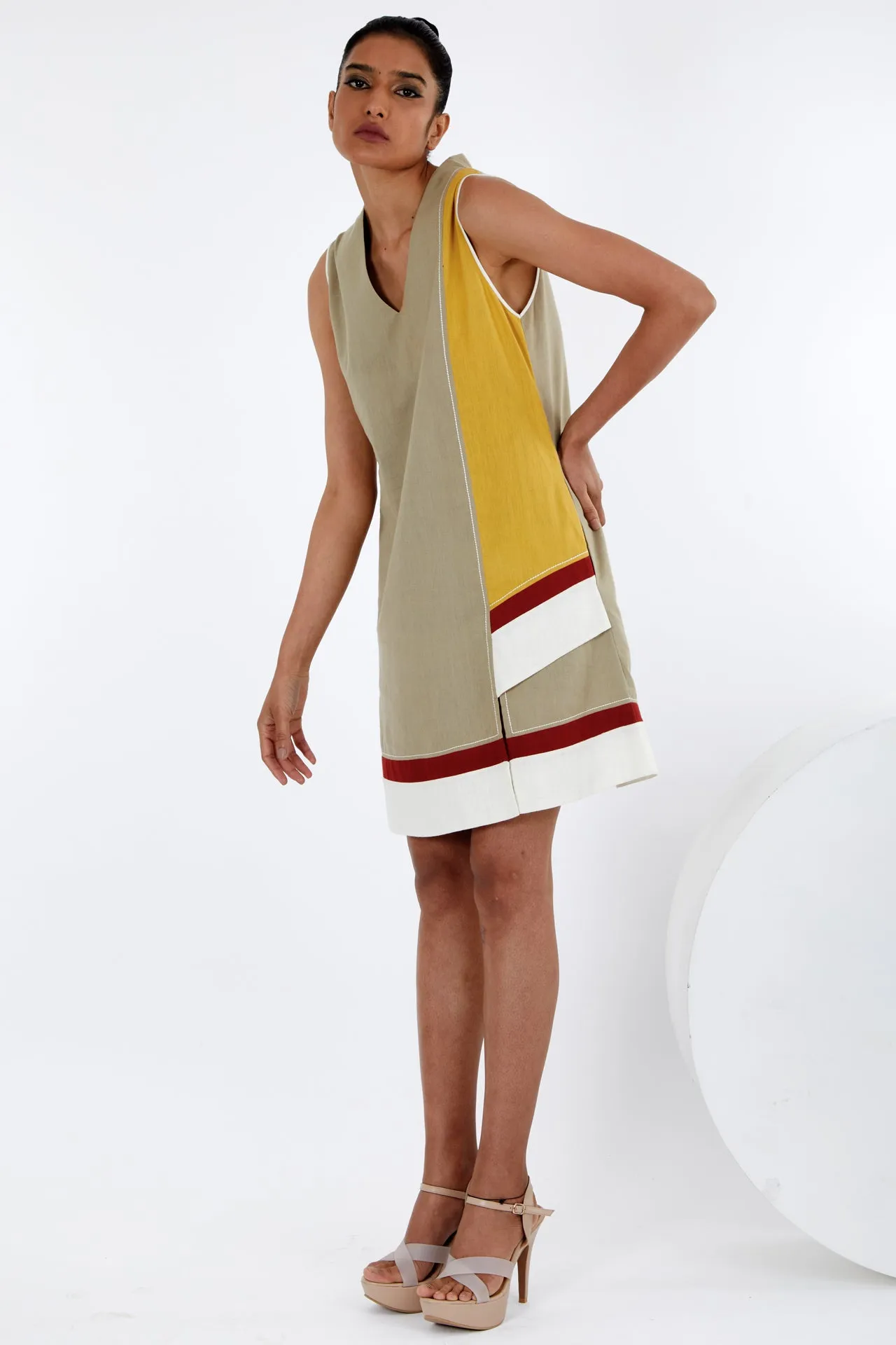 Mura - Panelled Short Dress
