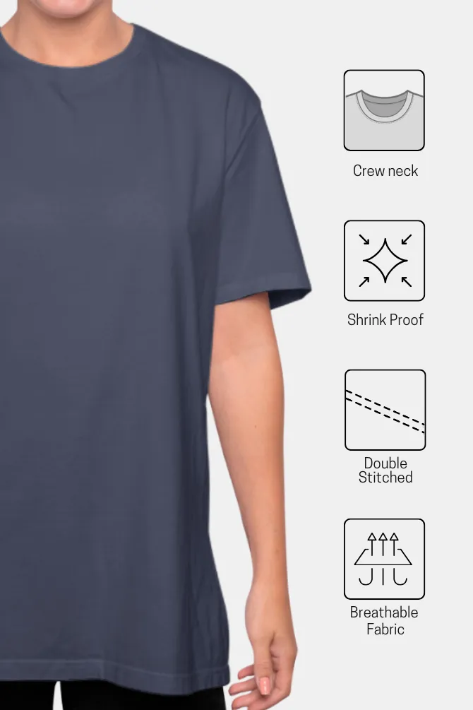 Navy Blue Oversized T-shirt for women