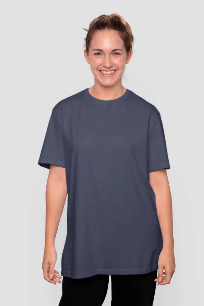 Navy Blue Oversized T-shirt for women