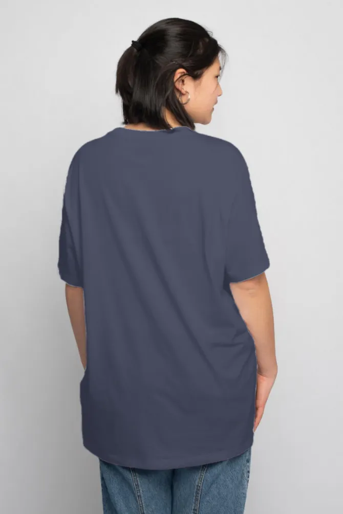 Navy Blue Oversized T-shirt for women
