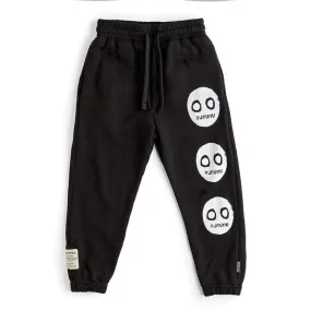 NUNUNU Trio Smile Deconstructed Sweatpants Black