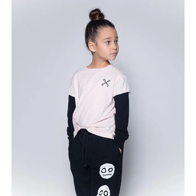 NUNUNU Trio Smile Deconstructed Sweatpants Black