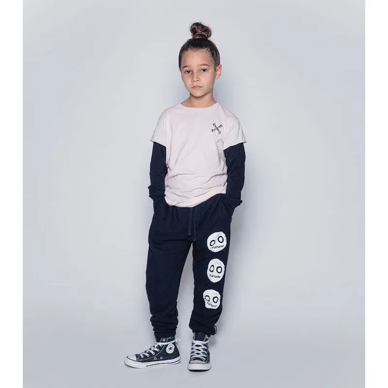 NUNUNU Trio Smile Deconstructed Sweatpants Black