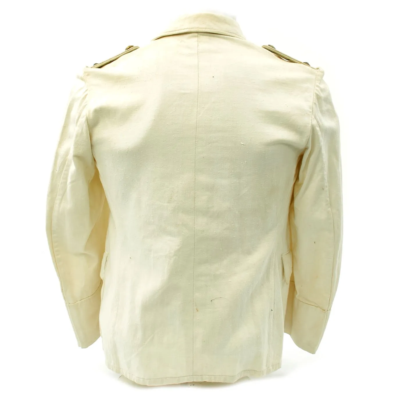 Original German WWII Kriegsmarine Oberleutnant White Summer Tunic with Officer Brocade Belt