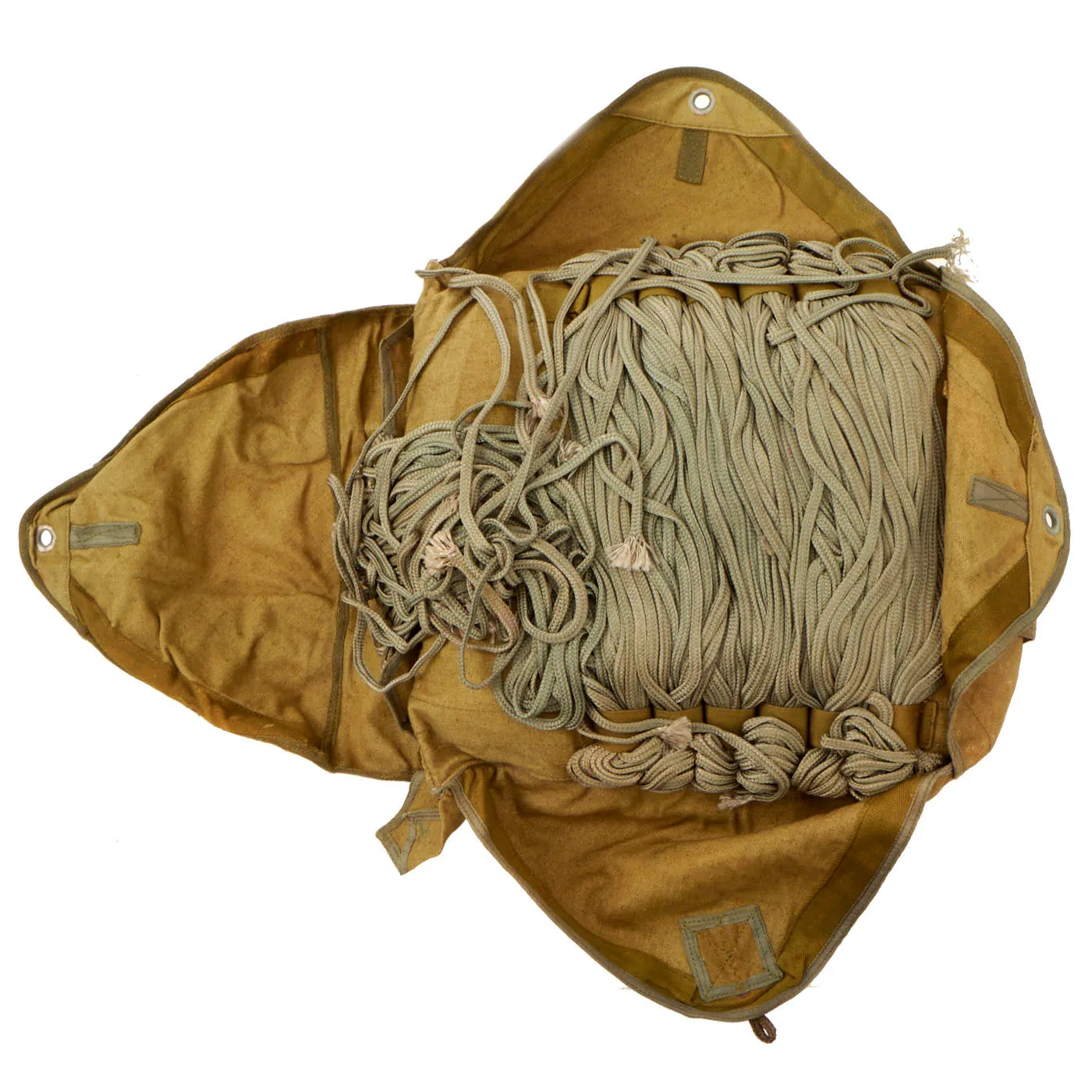 Original German WWII Luftwaffe Fallschirmjäger Paratrooper RZ20 Camouflage Parachute Brought Home by U.S. 27th AIB Commander Major Murray Deevers - Battle of Remagen