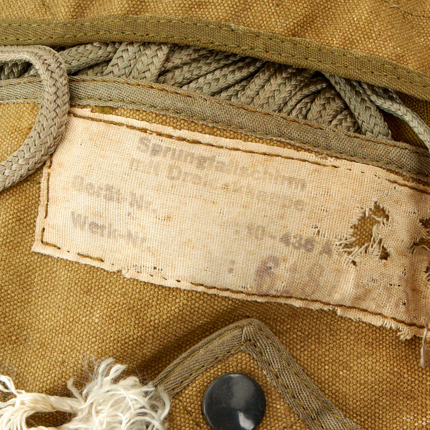 Original German WWII Luftwaffe Fallschirmjäger Paratrooper RZ20 Camouflage Parachute Brought Home by U.S. 27th AIB Commander Major Murray Deevers - Battle of Remagen