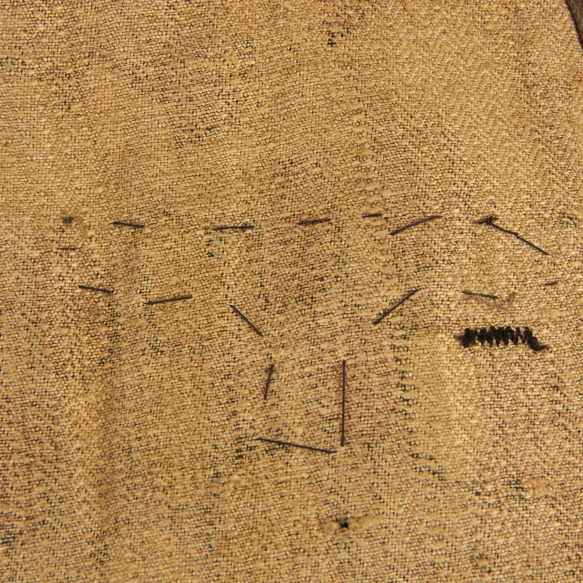Original German WWII Waffen SS 1944 Pattern "Pea Dot" Camouflage HBT M44 Uniform Tunic & Trousers with Resewn Eagle