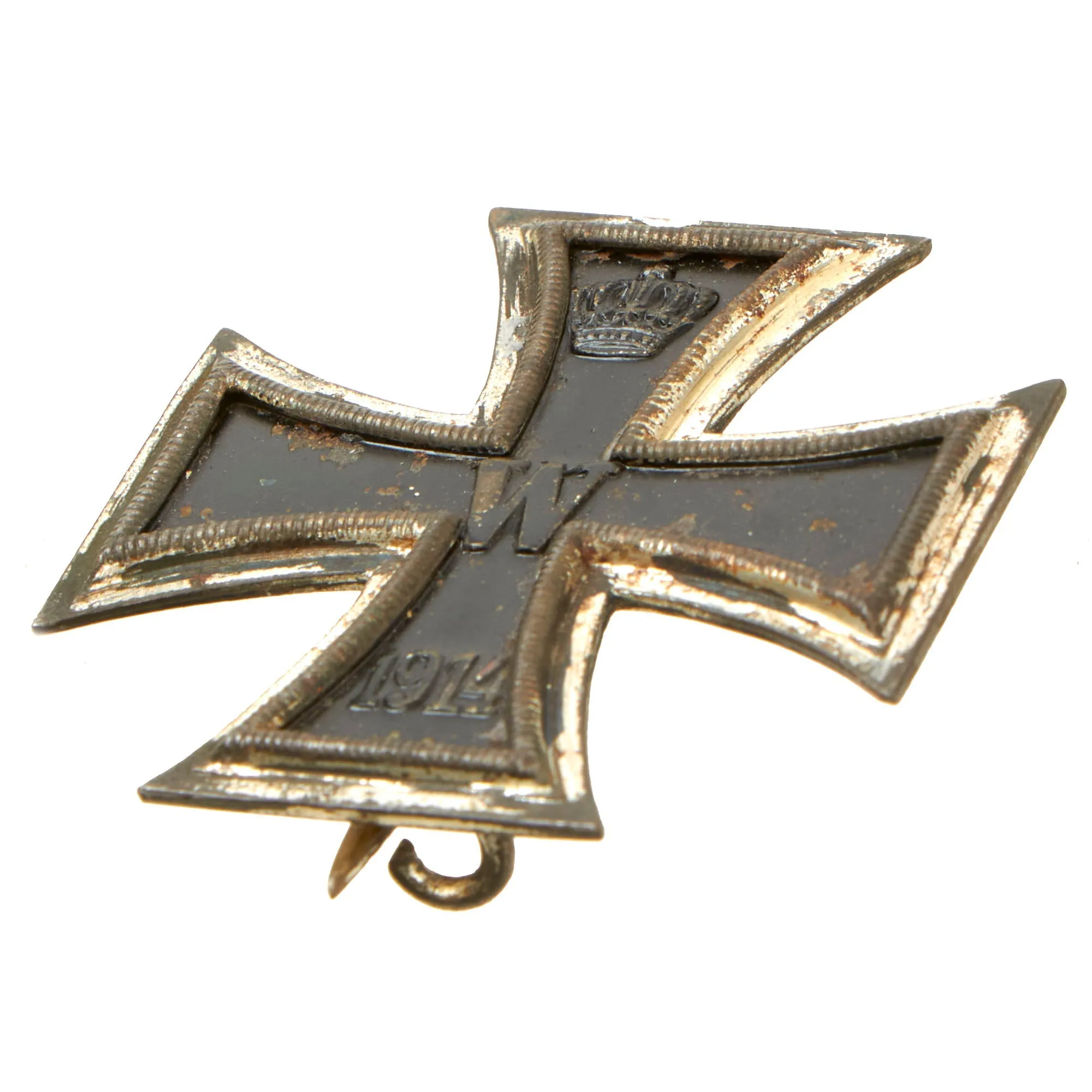 Original Imperial German WWI Prussian Iron Cross First Class 1914 with Pinback - Unmarked - EKI